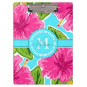 pasta Hibiscus Motif Name Monogram Klembord (Voorkant)