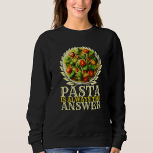 Pasta is altijd het antwoord trui