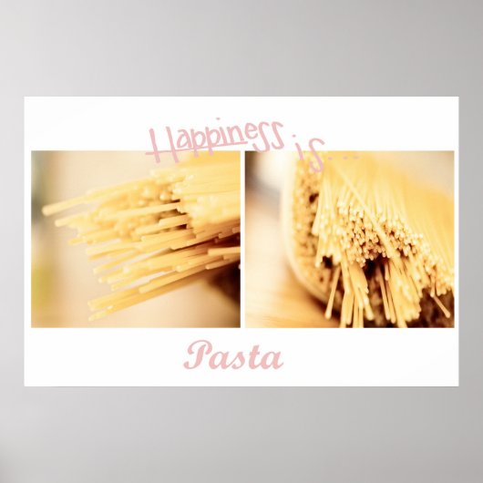 Pasta is geluk Poster (Voorkant)