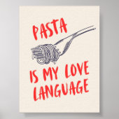 Pasta is mijn liefdestaal | Keuken Decor Poster (Voorkant)