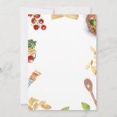 Pasta Italiaans diner verjaardagsuitnodiging Kaart (Achterkant)