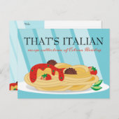 Pasta Italiaans eten koken keeper recept kaart (Voorkant / Achterkant)