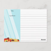 Pasta Italiaans eten koken keeper recept kaart (Achterkant)