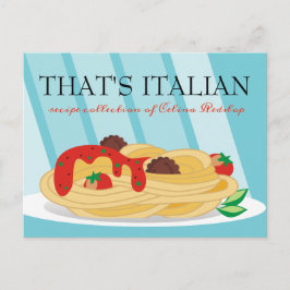 Pasta Italiaans eten koken keeper recept kaart