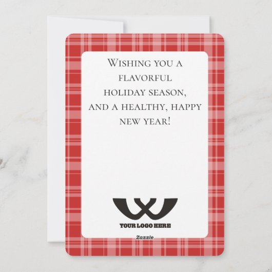 Pasta Italiaans eten restaurant Kerstkaart (Achterkant)