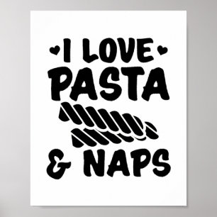 pasta   Italiaans "Pizza spaghetti Gift Idee" Poster