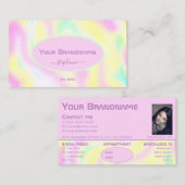  pasta-kleurenkleuren met marmerbaar Snoep Visitekaartje (Voorkant / Achterkant)