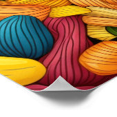 Pasta kunst achtergrond KLEIN Poster (Hoek)