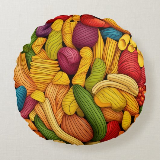 Pasta kunst achtergrond rond kussen (Voorkant)