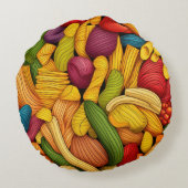 Pasta kunst achtergrond rond kussen (Achterkant)