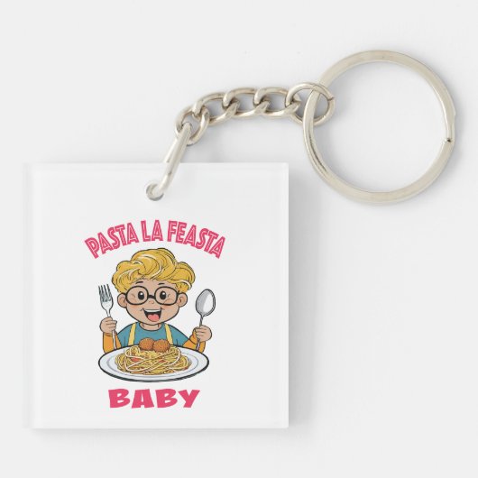 Pasta La Feasta Baby Sleutelhanger (Achterkant)