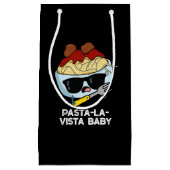 Pasta-la-vista Baby Funny Food Pasta Pun Dark BG Klein Cadeauzakje