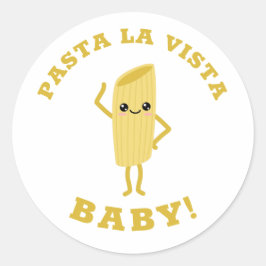 Pasta la vista ronde sticker