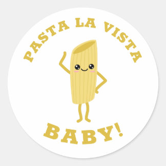 Pasta la vista ronde sticker