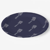 Pasta Lover-kartonnen zakjes - Spaghaans patroon Papieren Bordje (Gekanteld)