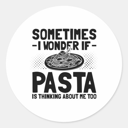 Pasta Lover | Spaghetti Bolognese Gift Idea Ronde Sticker (Voorkant)