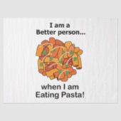 Pasta Maakt Me Better Grappige Pasta Liefhebber Tissuepapier (Voorkant)