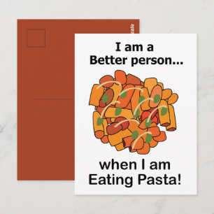 Pasta Maakt Me Gelukkiger Grappige Pasta Liefhebbe Briefkaart