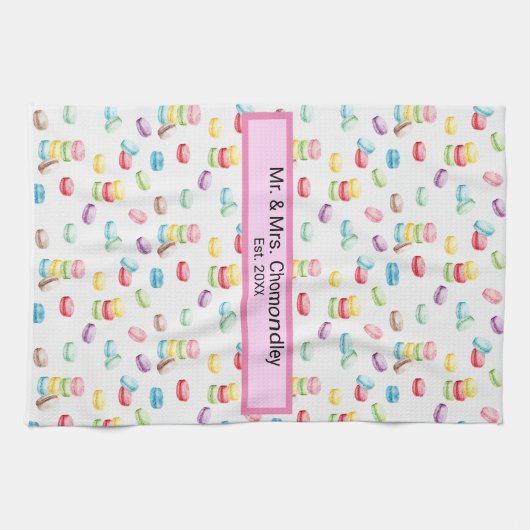  pasta Macaron Kitchen Towel Theedoek (Horizontaal)