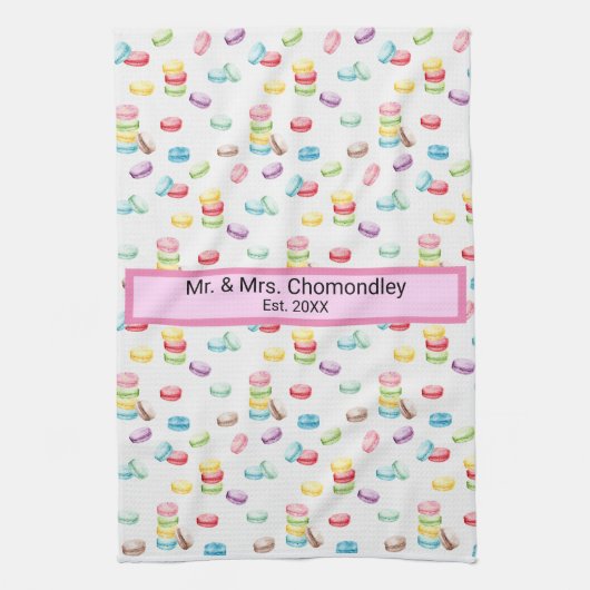  pasta Macaron Kitchen Towel Theedoek (Verticaal)