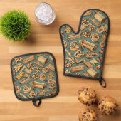 Pasta magie ovenwant & pannenlap set (Top down)