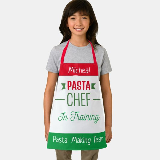 Pasta maken team- kinder schort (Insitu)