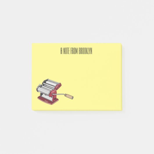 Pasta maker cartoon illustratie post-it® notes (Voorkant)