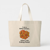 Pasta Makes Me Better Funny Pasta Lover Grote Tote Bag (Achterkant)