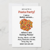 Pasta Makes Me Better Funny Pasta Party Kaart (Voorkant)