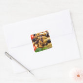 Pasta met bolognesaus, rundvlees, olijven vierkante sticker (Envelop)