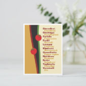 Pasta Namen met grafisch briefkaart (Staand voorkant)