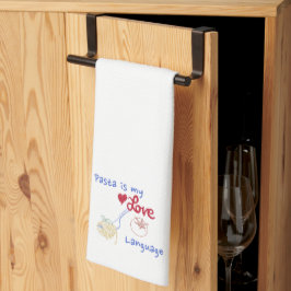 Pasta noedel tomaat cute theedoek