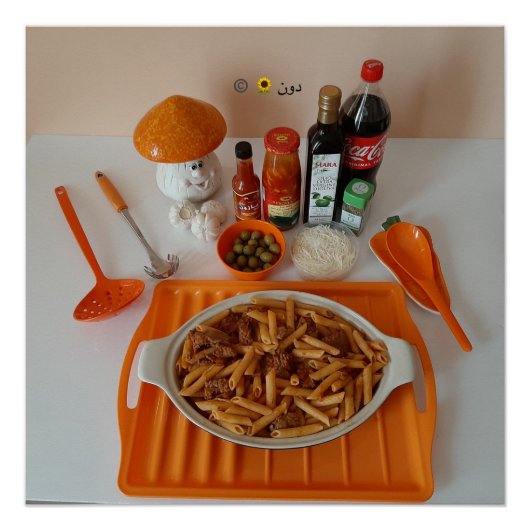 PASTA OP EEN SINAASAPPELS BAKJE PERFECT POSTER (Voorkant)