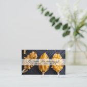 Pasta op lepels visitekaartje (Staand voorkant)