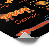 Pasta P Dog Funny Dachshund Dog Pasta Foodie Dog S Poster (Hoek)