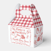 Pasta & Pacifiers Hand Drawn Italian Baby Shower Bedankdoosjes (Voorkant Zijde)