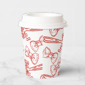 Pasta & Pacifiers Hand Drawn Italian Baby Shower  Papieren Bekers (Rechts)