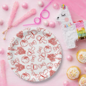 Pasta & Pacifiers Hand Drawn Italian Baby Shower Papieren Bordje (Feest)