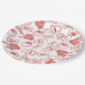 Pasta & Pacifiers Hand Drawn Italian Baby Shower Papieren Bordje (Gekanteld)