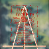 Pasta & Pacifiers Italian Baby Shower Welcome Acryl Bord (Neutraal)
