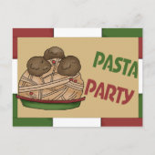 Pasta Party uitnodiging Briefkaart (Voorkant)