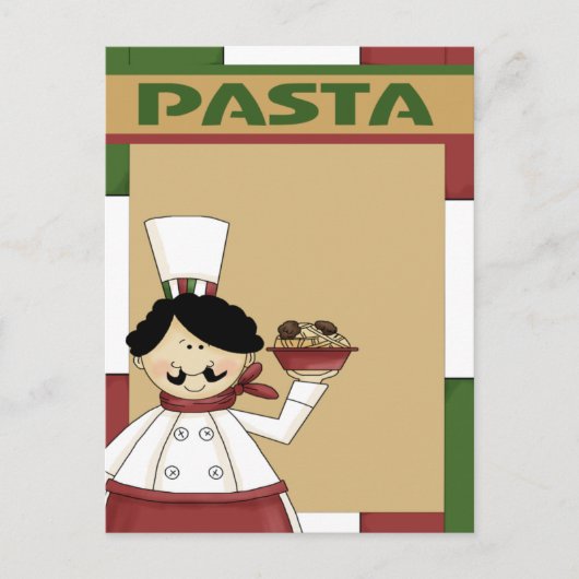 Pasta Party uitnodiging Briefkaart (Voorkant)