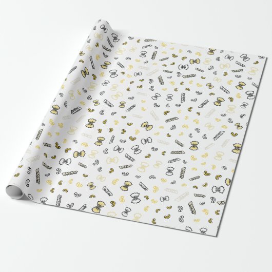 Pasta Party Wrapping Paper Cadeaupapier (Uitgerold)