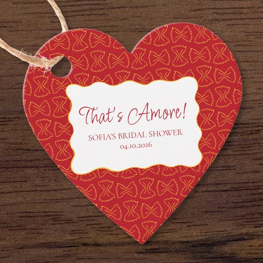Pasta Patroon Dat's Amore Italiaanse Bruidsdouche Bedankjes Labels