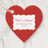 Pasta Patroon That's Amore Italiaanse Bruidsdouche Bedankjes Labels (Voorkant)