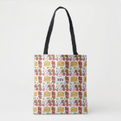 Pasta Pattern aangepaste monogram zakken Tote Bag (Voorkant)