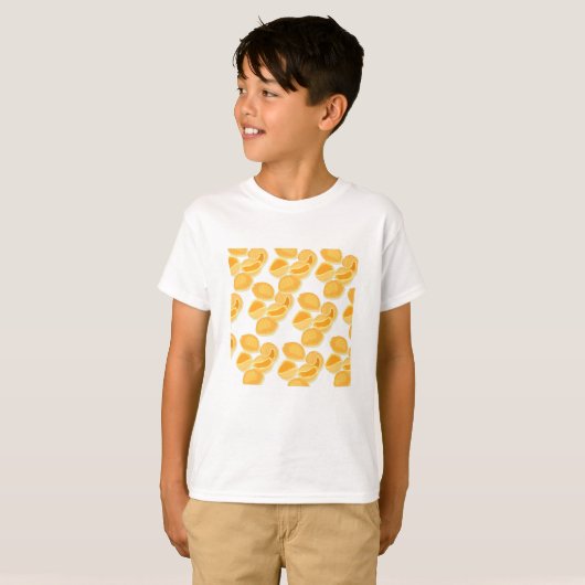 Pasta Pattern Pasta Lover Pasta Patronen T-shirt (Voorkant volledig)