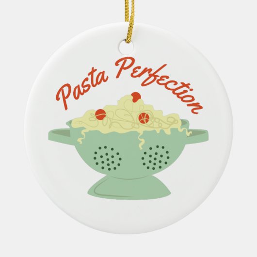 Pasta Perfection Keramisch Ornament (Voorkant)
