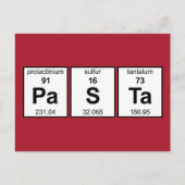 PaSTa Periodieke tabel Briefkaart (Voorkant)