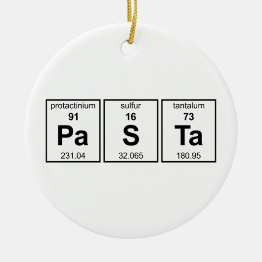 PaSTa Periodieke tabel Keramisch Ornament (Voorkant)